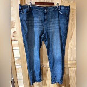 J. JILL Straight Fit Slim Boyfriend Stretch Medium Wash Jeans Plus Size 26